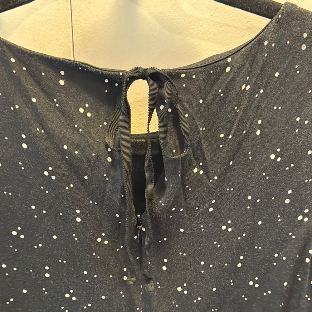 LOFT Petite Black Dress with White Speckles - Picture 3 of 5